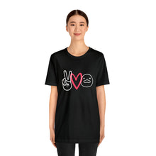 Load image into Gallery viewer, Peace Love Duck Unisex Short Sleeve Tee
