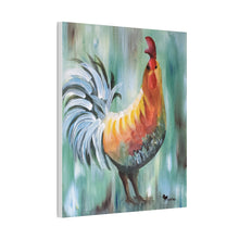 Load image into Gallery viewer, Canvas Print, Hand-Painted Rooster, Duck Dad Design, Chicken Lovers Wall Art
