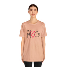 Load image into Gallery viewer, Peace Love Duck Unisex Short Sleeve Tee
