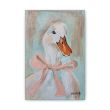 Load image into Gallery viewer, Canvas Print - Lady Duck with Pink Bow
