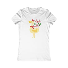 Load image into Gallery viewer, Women&#39;s Tee - Christmas Duck &#39;Duck the Halls&#39;
