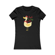 Load image into Gallery viewer, Women&#39;s Tee - Christmas Duck &#39;Duck the Halls&#39;
