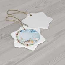 Load image into Gallery viewer, Ceramic Ornament Ducks in the Snow
