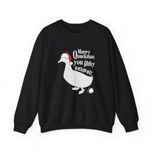 Load image into Gallery viewer, Merry Quackmas You Filthy Animal Christmas Duck Sweatshirt
