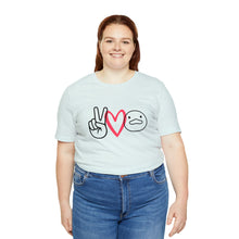 Load image into Gallery viewer, Peace Love Duck Unisex Short Sleeve Tee
