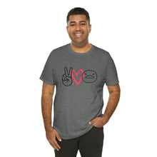 Load image into Gallery viewer, Peace Love Duck Unisex Short Sleeve Tee
