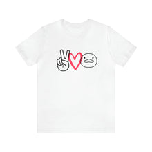 Load image into Gallery viewer, Peace Love Duck Unisex Short Sleeve Tee
