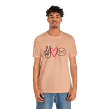 Load image into Gallery viewer, Peace Love Duck Unisex Short Sleeve Tee
