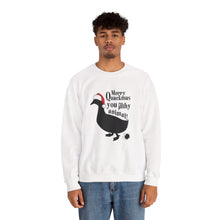 Load image into Gallery viewer, Merry Quackmas You Filthy Animal Christmas Duck Sweatshirt
