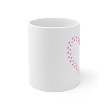 Load image into Gallery viewer, Duck Mom Ceramic Mug — Heart Duck Footprints &amp; Silhouette, 11oz
