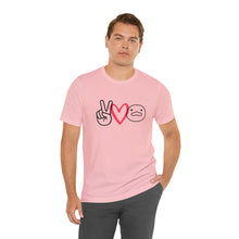 Load image into Gallery viewer, Peace Love Duck Unisex Short Sleeve Tee
