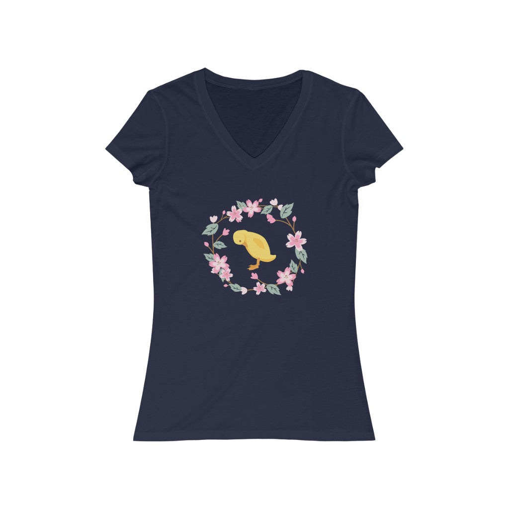 Shy Spring Duckling V-Neck Tee