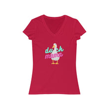 Load image into Gallery viewer, Neon Duck Mama V-Neck Tee
