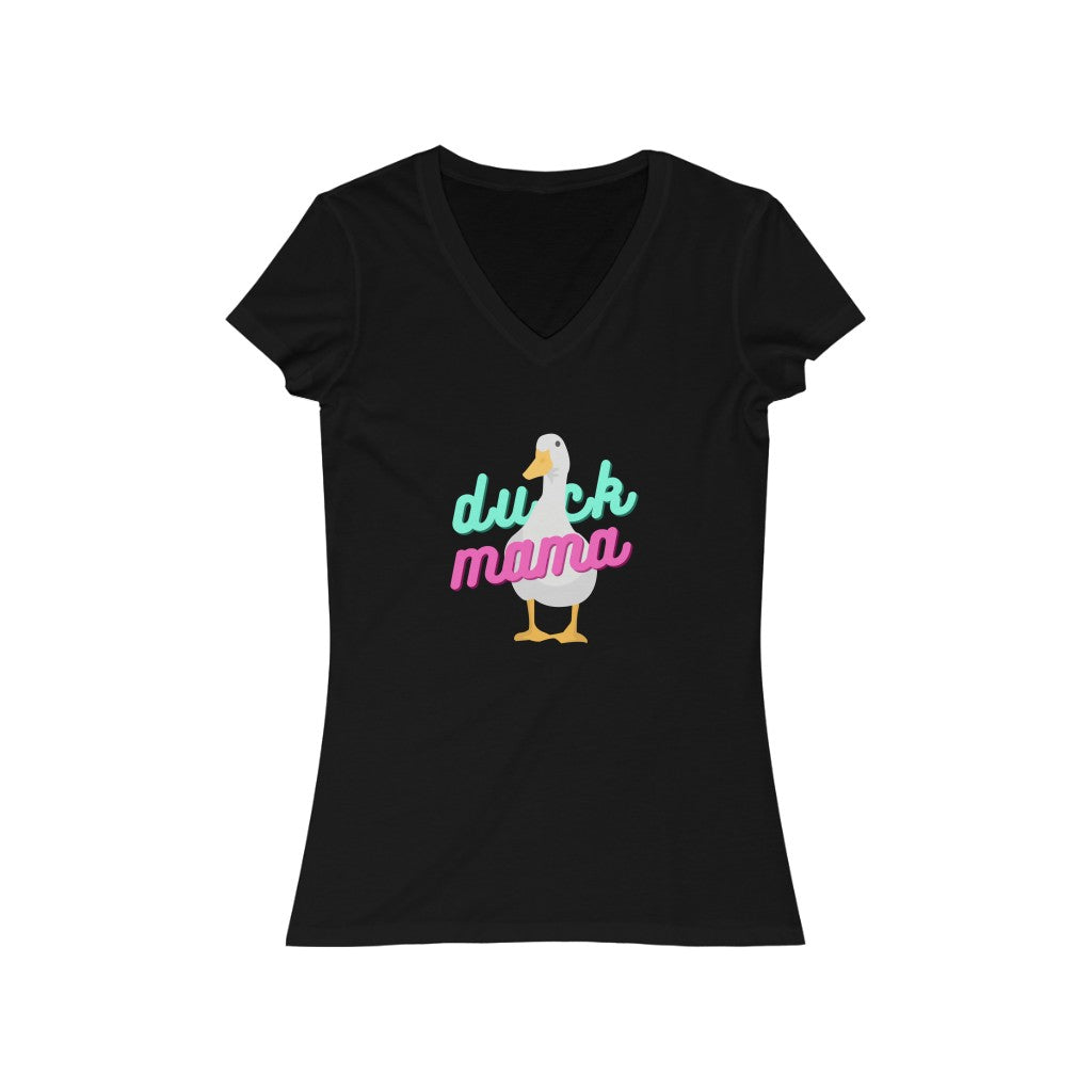 Neon Duck Mama V-Neck Tee