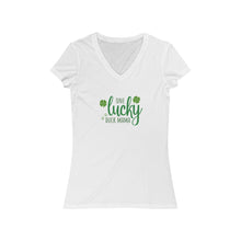 Load image into Gallery viewer, One Lucky Duck Mom V-Neck Tee
