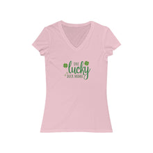 Load image into Gallery viewer, One Lucky Duck Mom V-Neck Tee
