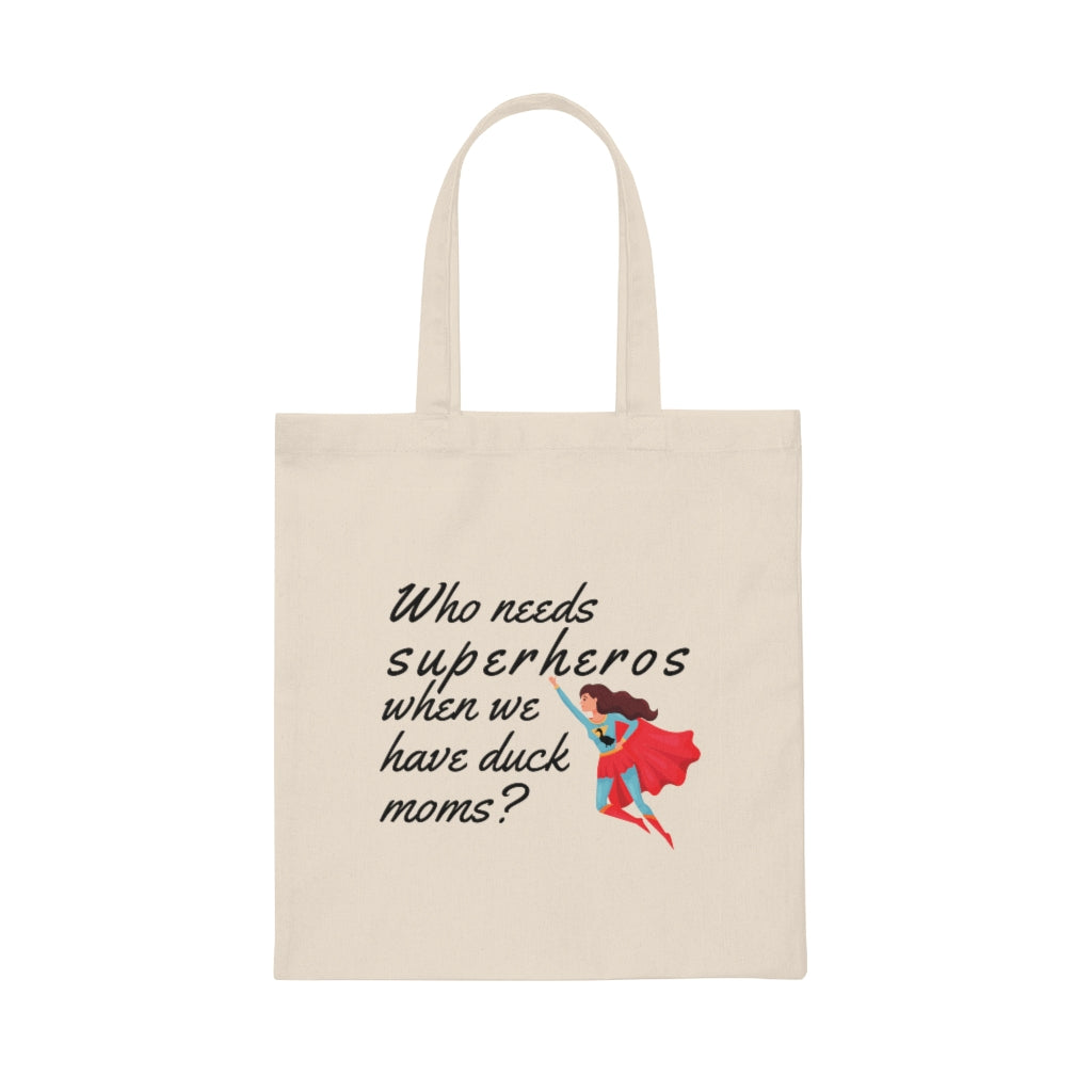 Superhero Mom Canvas Tote Bag